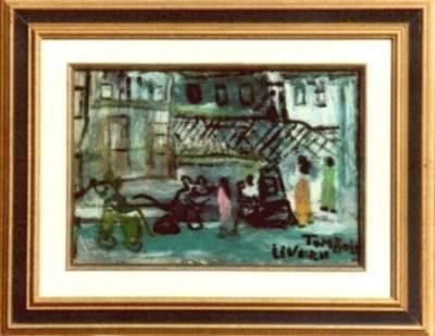 Painting titled "Tombo Livorno 1945" by Italo Turri "Monzon", Original Artwork