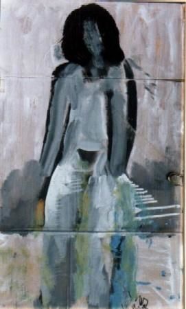 Pittura intitolato "Nudo di Anna" da Italo Turri "Monzon", Opera d'arte originale