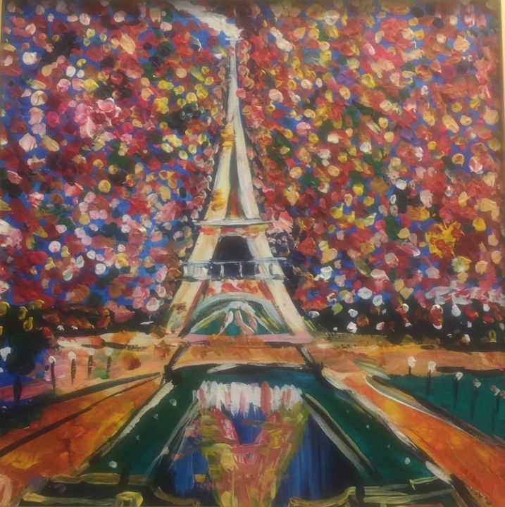 Pittura intitolato "Paris Feast" da Italy Sun, Opera d'arte originale, Acrilico