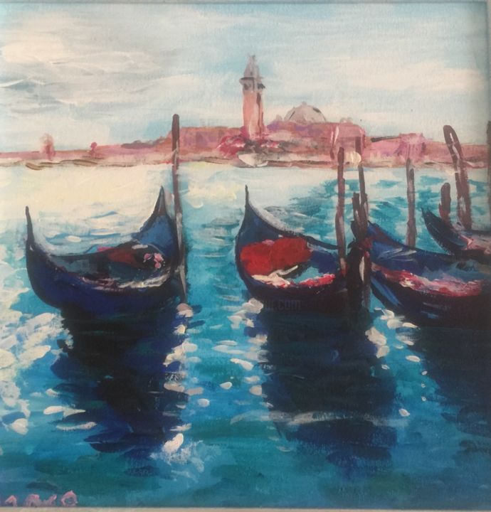 Painting titled "Venezia Morning" by Italy Sun, Original Artwork, Acrylic