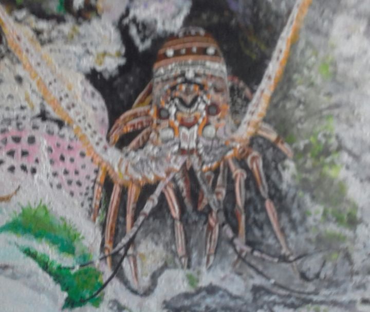 绘画 标题为“spinilobster” 由Ita Mercera, 原创艺术品, 丙烯