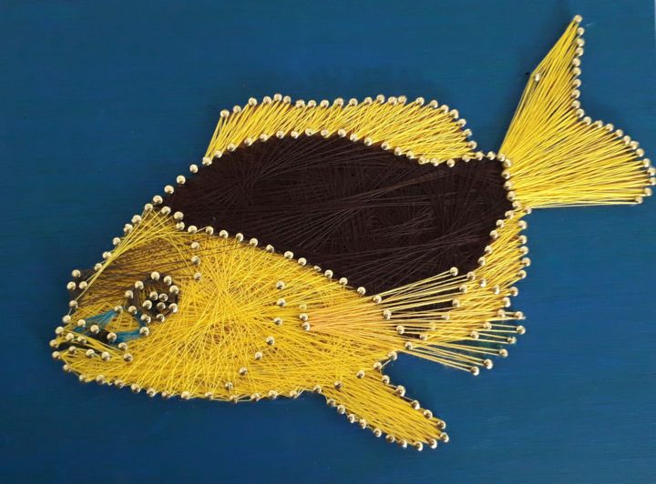 Diseño titulada "Shy hamlet fish" por Ita Mercera, Obra de arte original, Accesorios