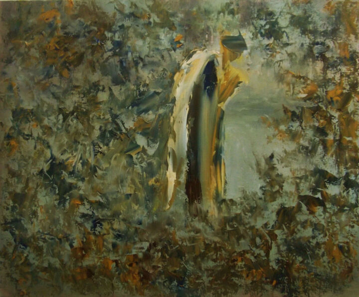 Картина под названием "Autumn angel / Осен…" - Elena Yudina, Подлинное произведение искусства, Масло Установлен на Деревянна…