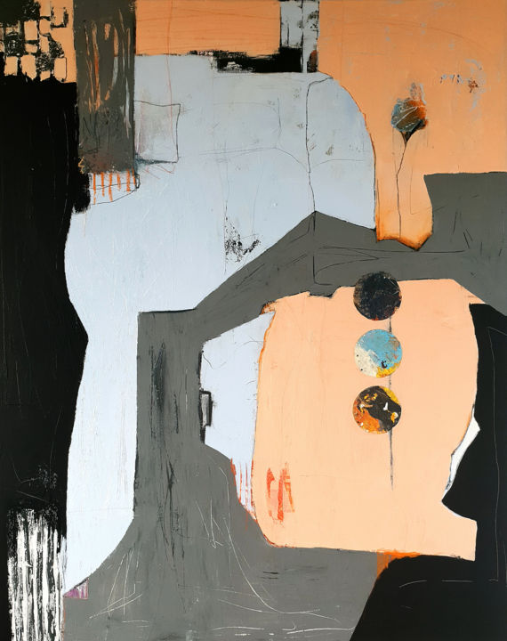 Painting titled "Chasing the dream" by Iulia Paun, Original Art, Acrylic Mounted on Stretcher frame
