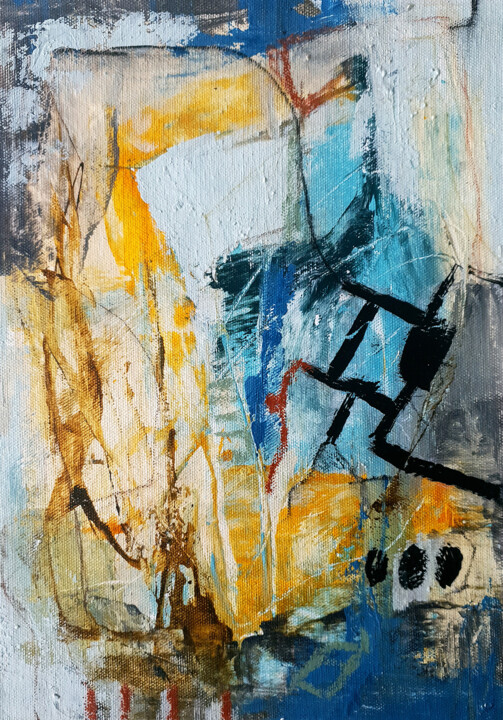 Картина под названием "Mornings no. 1" - Iulia Paun, Подлинное произведение искусства, Акрил Установлен на плексиглас