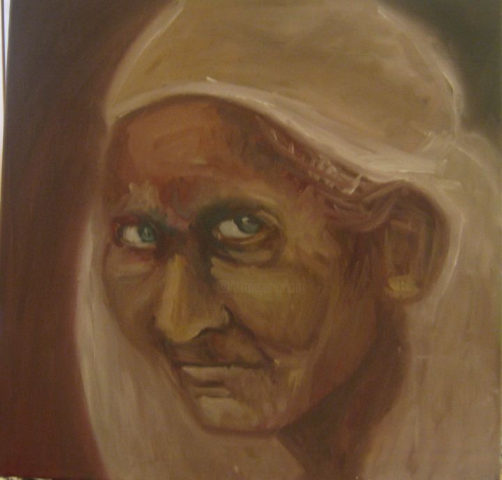 Painting titled "Old woman.jpg" by Iuliana Butoi, Original Artwork
