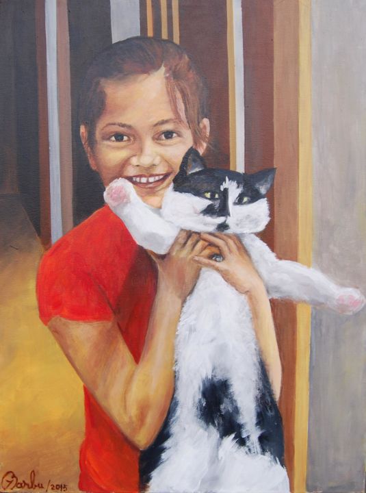 Pintura intitulada "Friends" por Iuliana Barbu, Obras de arte originais, Acrílico