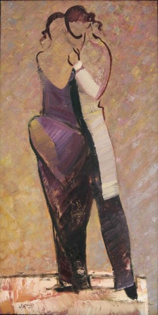 Painting titled "tango" by Iulian Mîță, Original Artwork