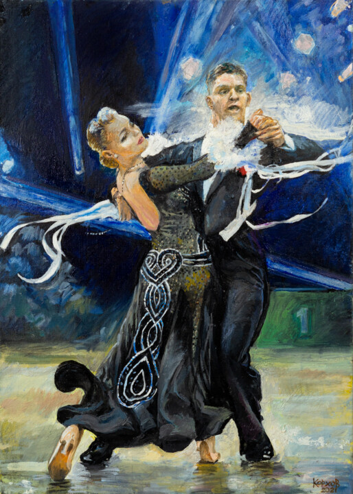 Schilderij getiteld "Tango.Final" door Iurii Korkhov, Origineel Kunstwerk, Olie