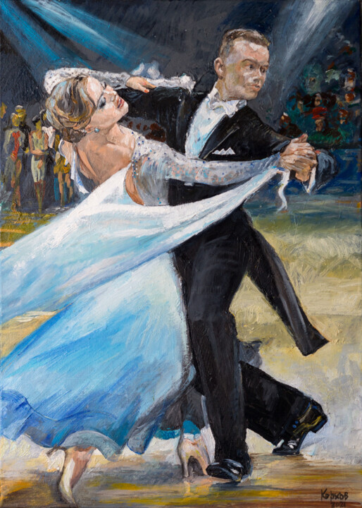 Painting titled "Waltz" by Iurii Korkhov, Original Artwork, Oil