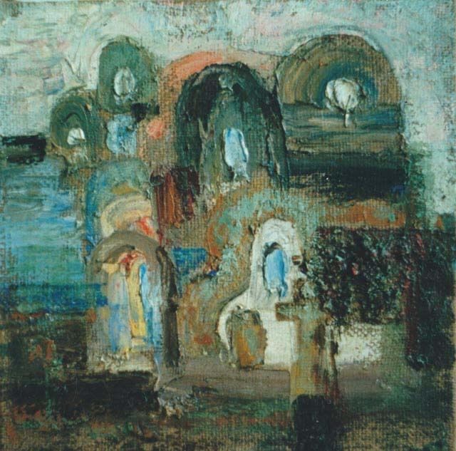 Painting titled "Cruce si Sfinti; Cr…" by Iurie Cibotaru, Original Art,