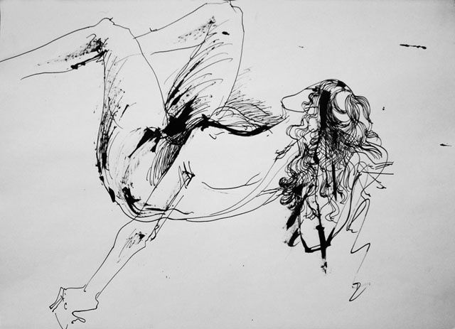 Drawing titled "Schita de nud 03" by Iurie Cibotaru, Original Artwork