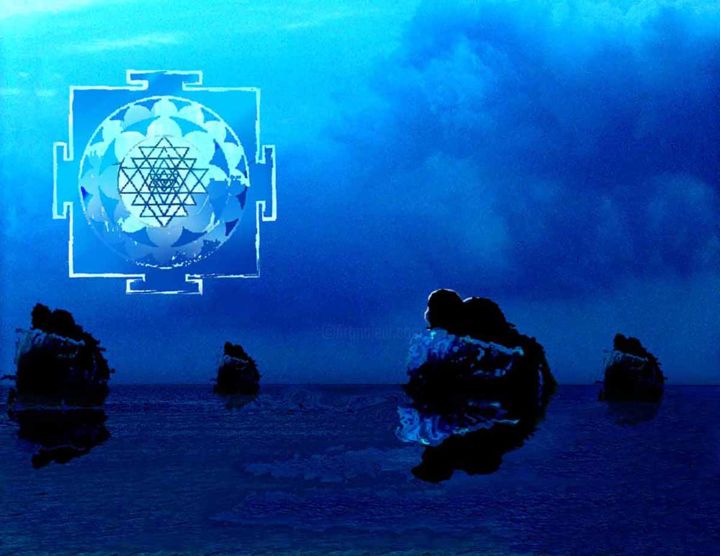 Photography titled "Unity (Sri Yantra f…" by Iva Geo, Original Art, Manipulated Photography