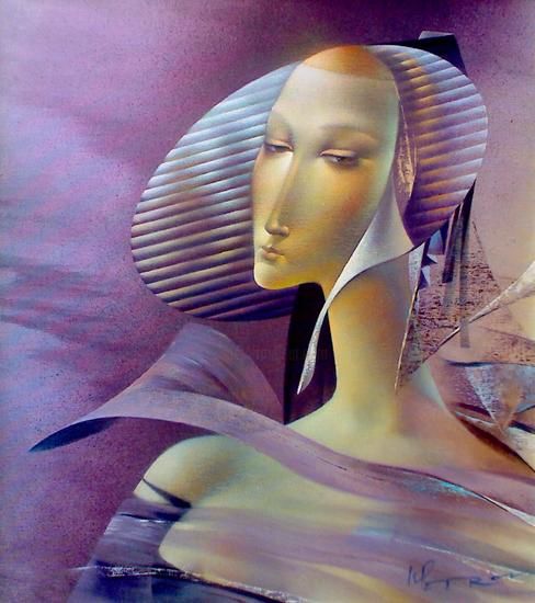 Painting titled "GLANCE" by Ivailo Petrov, Original Artwork, Oil