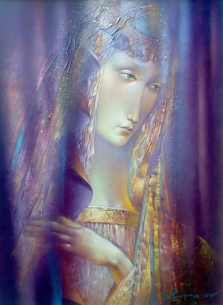 Painting titled "MADONNA I" by Ivailo Petrov, Original Artwork, Oil