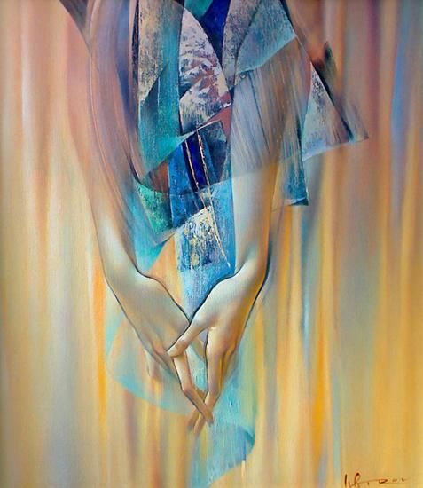 Painting titled "TOUCH III" by Ivailo Petrov, Original Artwork, Oil