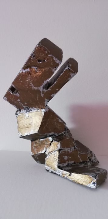 Skulptur mit dem Titel "Cane" von Ivan Fabani, Original-Kunstwerk, Holz