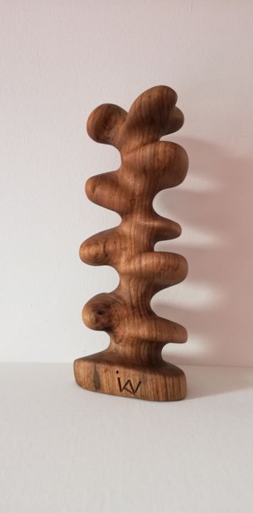 Skulptur mit dem Titel "3X3" von Ivan Fabani, Original-Kunstwerk, Holz