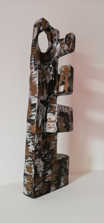 Sculpture titled "Q4NAB" by Ivan Fabani, Original Art, Wood