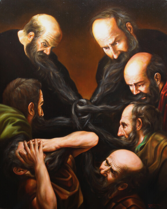 Pittura intitolato "Die Weisen" da Ivan Gejko, Opera d'arte originale, Olio