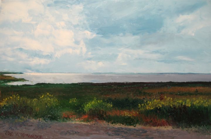 Painting titled "Azov Sea, Fedotova…" by Ivan Ormanzhi, Original Artwork, Oil