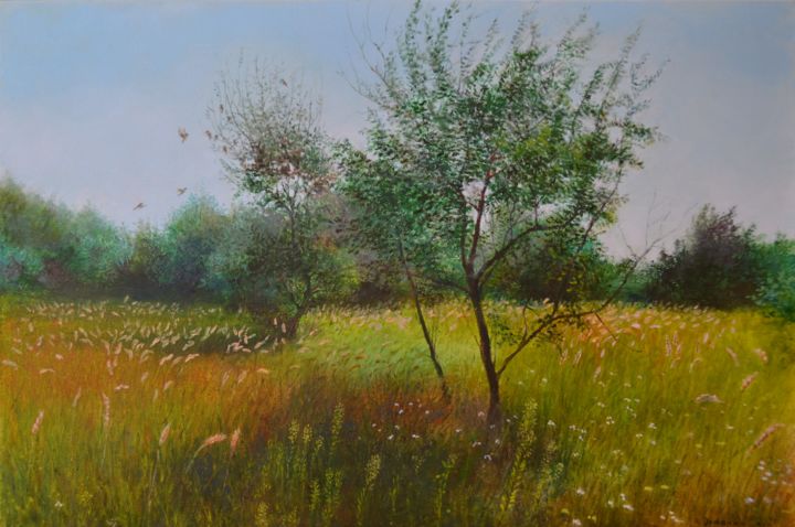 Painting titled "Summer" by Ivan Ormanzhi, Original Artwork, Oil