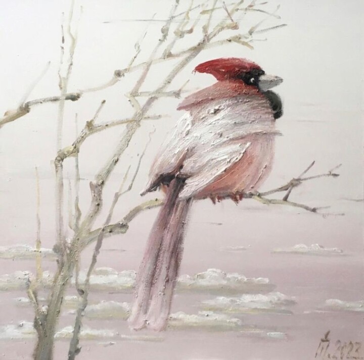 Painting titled "Bird" by Ivan Pilipenko, Original Artwork, Oil