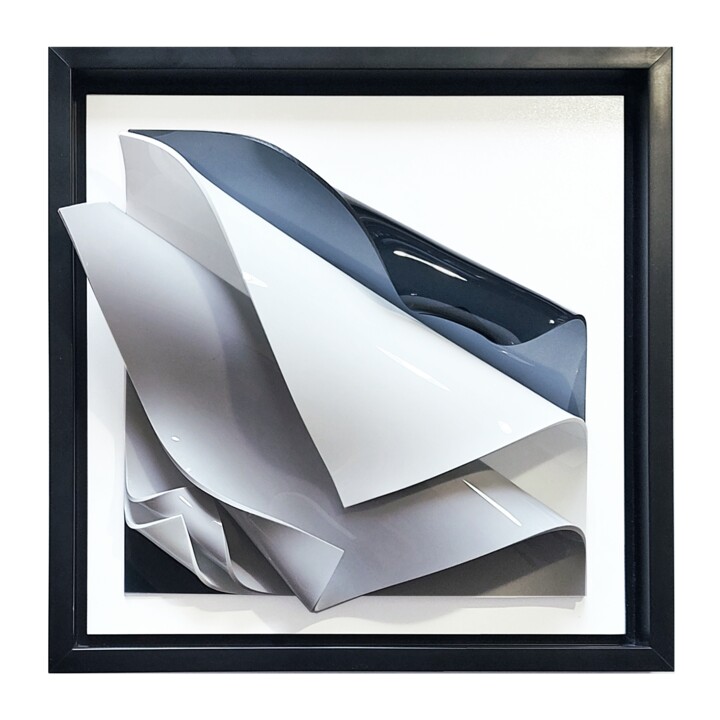 Sculpture titled "Concetto temporale…" by Ivanco, Original Artwork, Plastic Mounted on Wood Panel