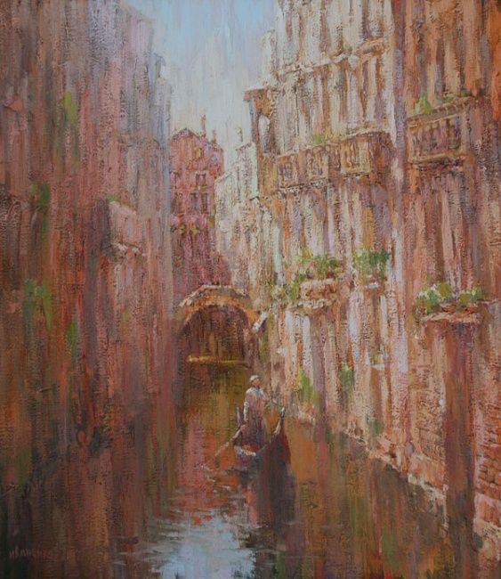 Painting titled "Venice" by Ivanenko, Original Artwork, Oil