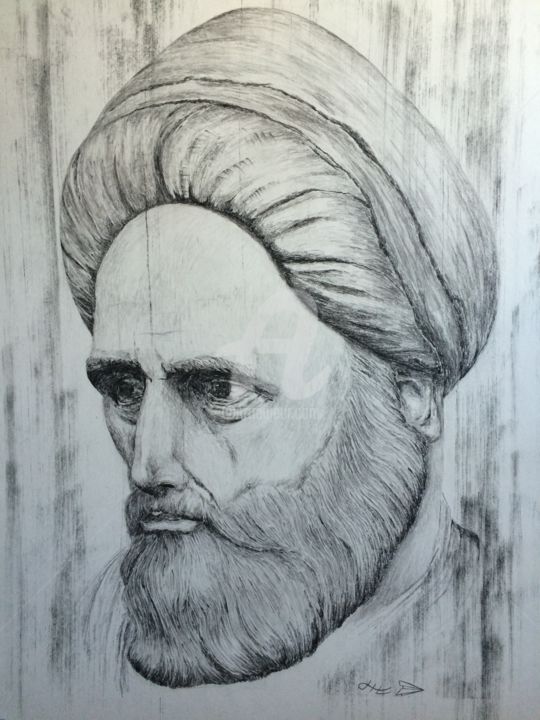 Drawing titled "Oriental man" by Ivan Gordeichik, Original Artwork, Graphite