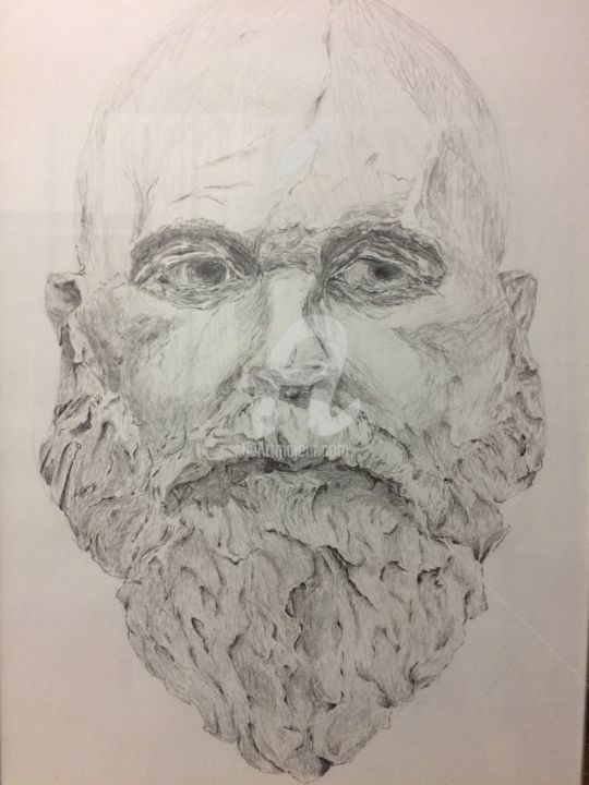 Drawing titled "Face" by Ivan Gordeichik, Original Artwork, Graphite