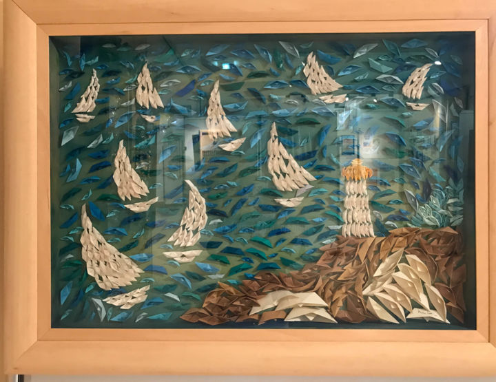 Peinture intitulée "Phare de Camarat…" par Ivan Hor, Œuvre d'art originale, Acrylique