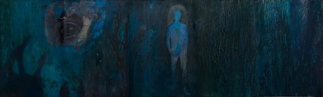 Pintura titulada "Blue Rain" por Ivan Ivanovic, Obra de arte original, Oleo