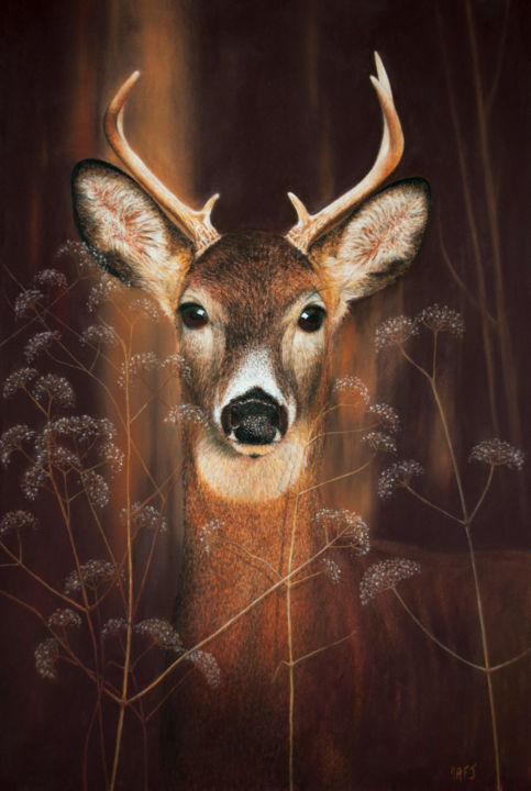 Painting titled "Can you see me - wh…" by Ivan Jones, Original Artwork, Pastel Mounted on Wood Panel
