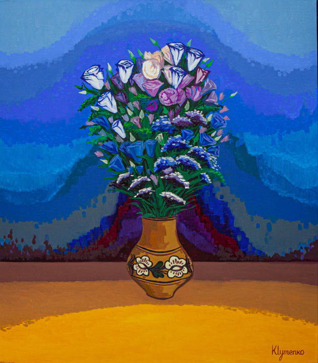 Peinture intitulée "Flowers for the onl…" par Ivan Klymenko, Œuvre d'art originale, Huile