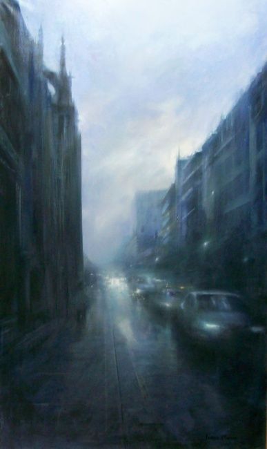 Pintura titulada ""Una avenida para e…" por Ivan Mario Dos Santos, Obra de arte original,