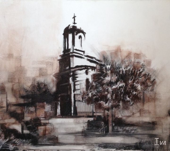 Painting titled "The Temple" by Ivanna Shmeleva, Original Artwork
