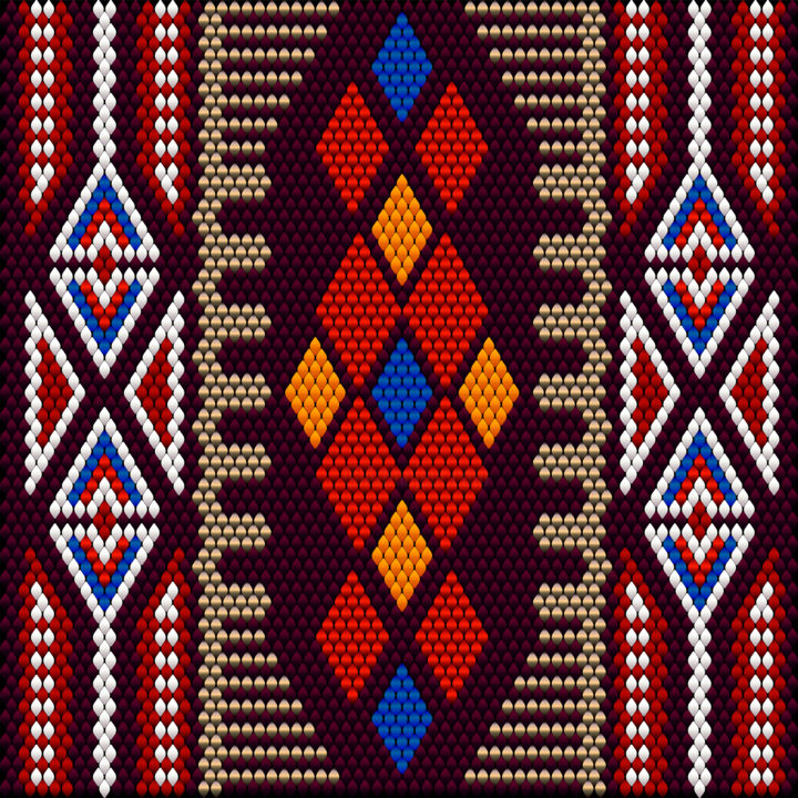 Digitale Kunst mit dem Titel "Ethnic ornament  in…" von Ihor Ivanov, Original-Kunstwerk, Digitale Malerei