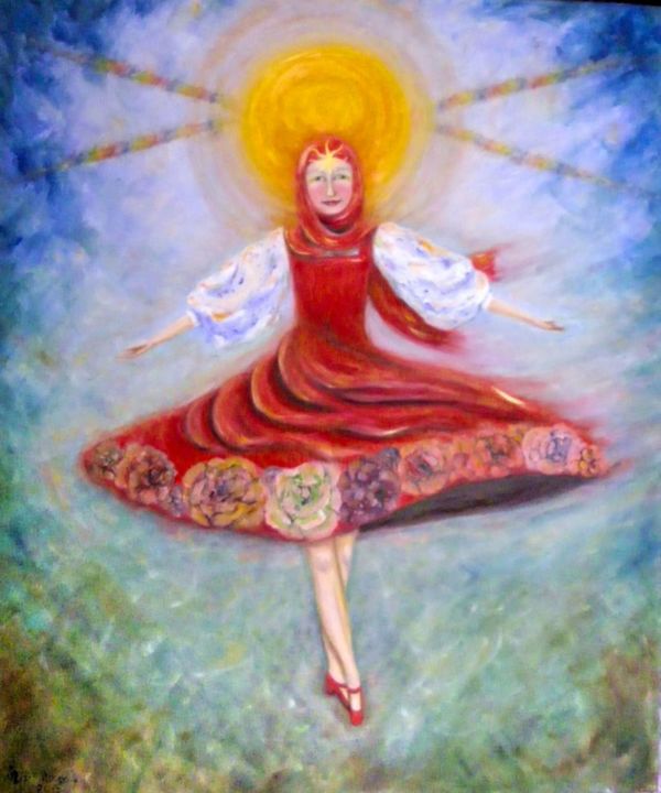 Painting titled "Hostess day" by Svetlana Ivanova, Original Artwork, Oil
