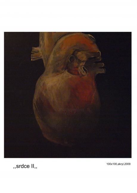Painting titled "heart" by Ivan Slovenčak, Original Artwork, Oil