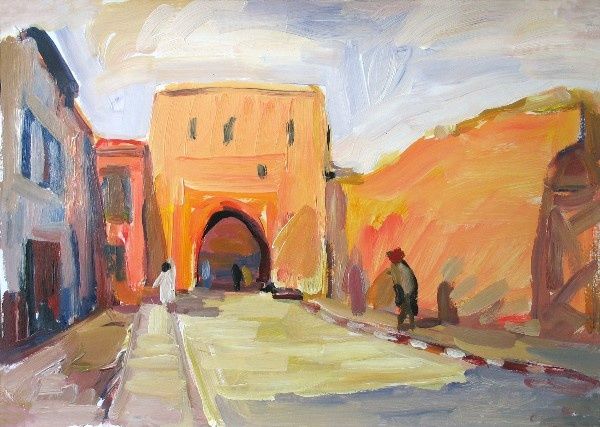 Painting titled "Marrakech" by Ivars Aizkalns, Original Artwork