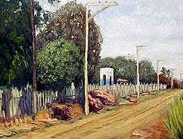 Pintura intitulada ""Caminhos da Fazend…" por Ivênio Pires, Obras de arte originais, Óleo