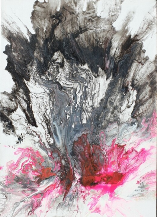 Malarstwo zatytułowany „Fluid Original Pain…” autorstwa Iveta Zaharova (Kārkla), Oryginalna praca, Akryl