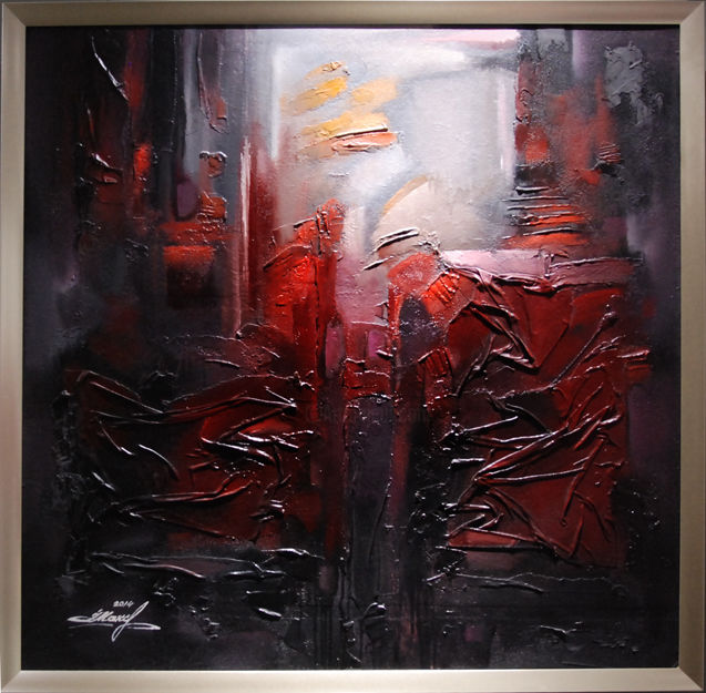 Painting titled ""Dispute of spaces"…" by Ivan Maksymiuk, Original Artwork, Oil