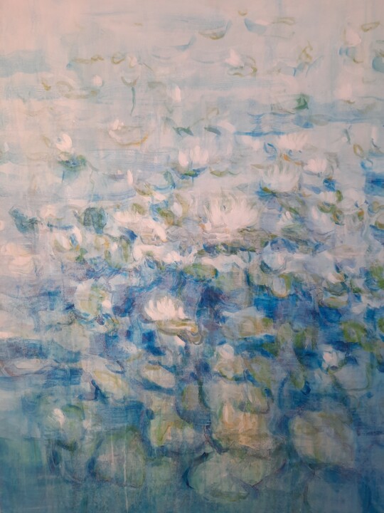 Pintura titulada "waterlelies" por Ivo Walschot, Obra de arte original, Acrílico
