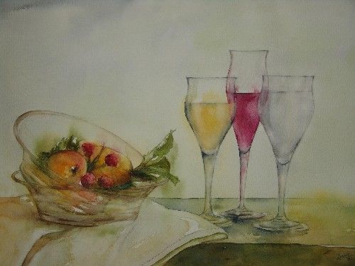 Pintura titulada "La frutera" por Ivone Tejerina, Obra de arte original, Otro