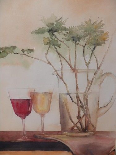 Pintura titulada "Jarra con ramas" por Ivone Tejerina, Obra de arte original, Otro