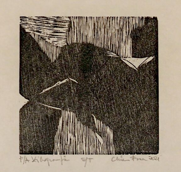 Printmaking titled "P/A Xilografía" by Ivonne Chia, Original Artwork, Xylography