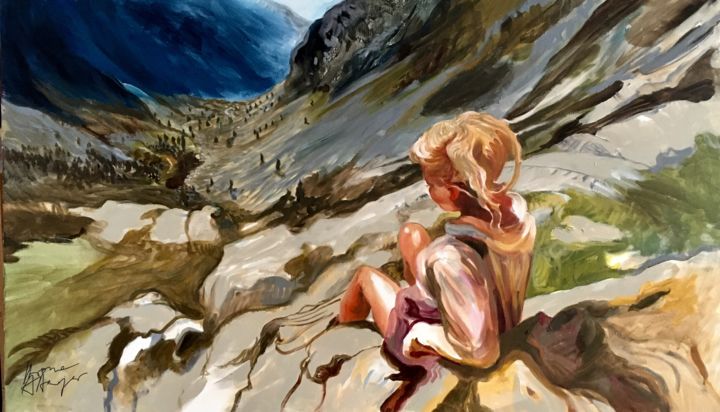 Malarstwo zatytułowany „Alpes” autorstwa Iwona Altmajer, Oryginalna praca, Olej