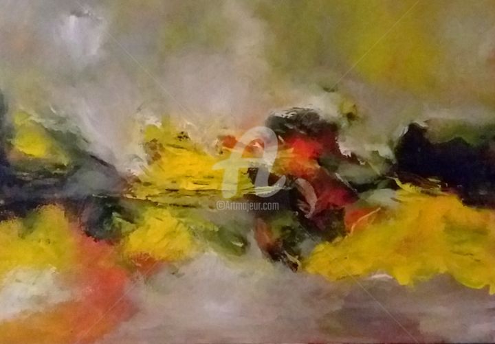Painting titled "Abstraction XXL" by Is, Original Artwork, Acrylic